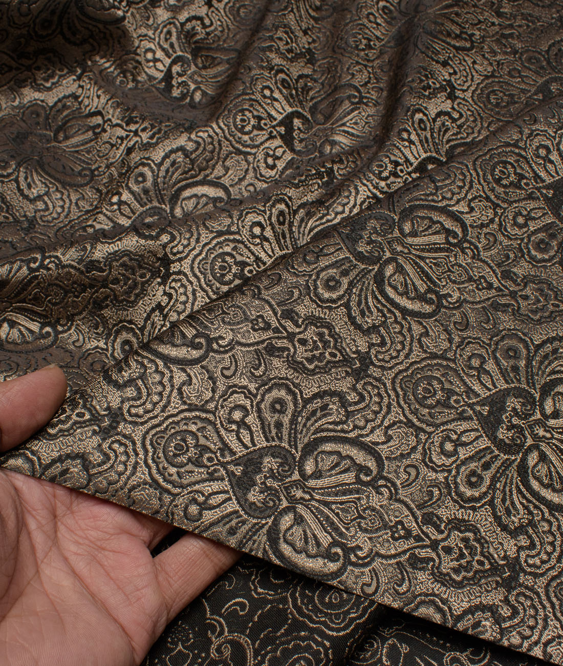 Don & Julio Terry Rayon Self Design Ethnic Suiting Fabric (Black & Gold) Don & Julio Terry Rayon Self Design Ethnic Suiting Fabric (Black & Gold)