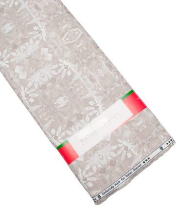 Italian Channel  Poly Cotton Printed Shirting Fabric (Light Brown)