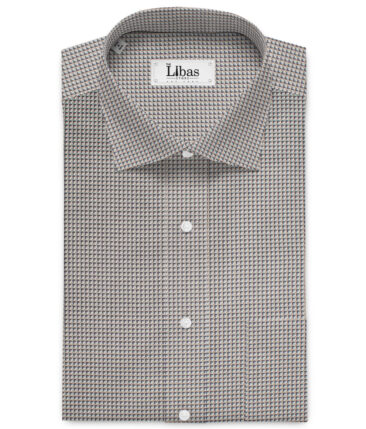 Soktas  Giza Cotton Self Design Shirting Fabric (Light Grey)