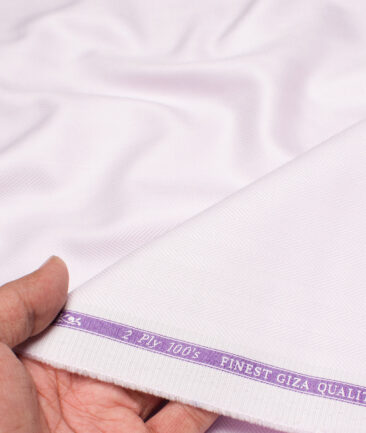 Soktas  Giza Cotton Striped Shirting Fabric (Light Purple)
