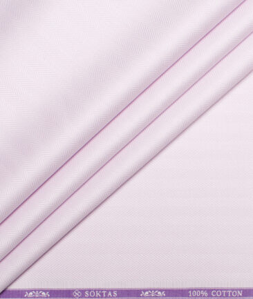 Soktas  Giza Cotton Striped Shirting Fabric (Light Purple)