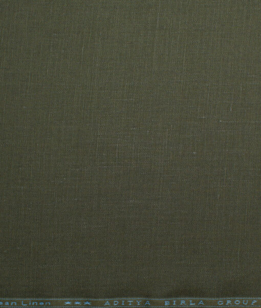 Linen Club 30 LEA Solids European Linen Suiting Fabric (Dark Green)