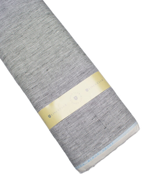 Linen Club 40 LEA Structured European Linen Suiting Fabric (White & Black)
