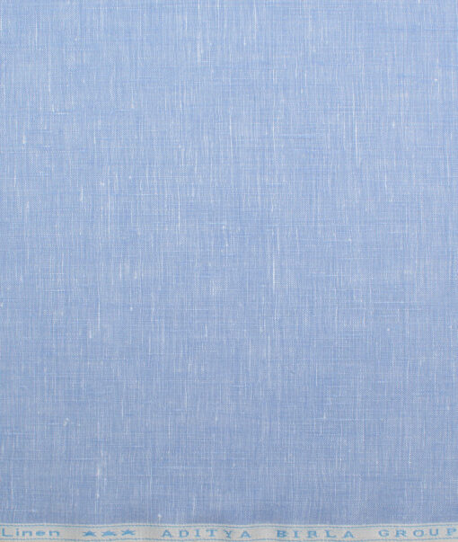 Linen Club 40 LEA Solids European Linen Suiting Fabric (Sky Blue)
