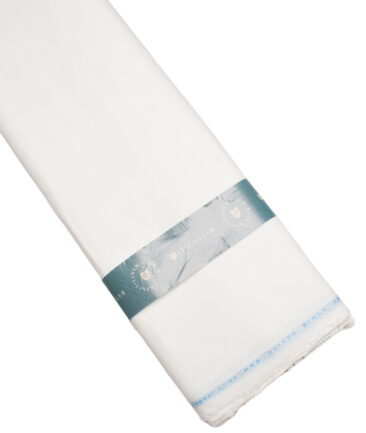 Linen Club Linen 100 LEA Solids Unstitched Shirting Fabric (White) - Image 5