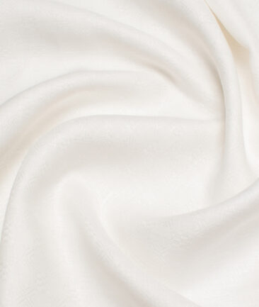 Arvind Men's Irish Linen 60 LEA Dobby  Unstitched Shirting Fabric (Milky White) - Image 3