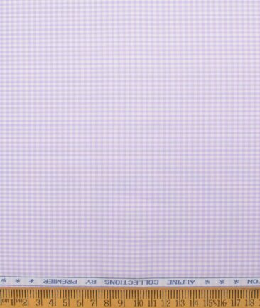 Premier Mills 2 Ply 50's Giza Cotton Checks Shirting Fabric (Light Purple)