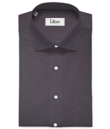 Luhtai  Cotton Solids Shirting Fabric (Dark Grey)