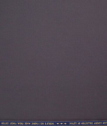 Luhtai  Cotton Solids Shirting Fabric (Dark Grey)
