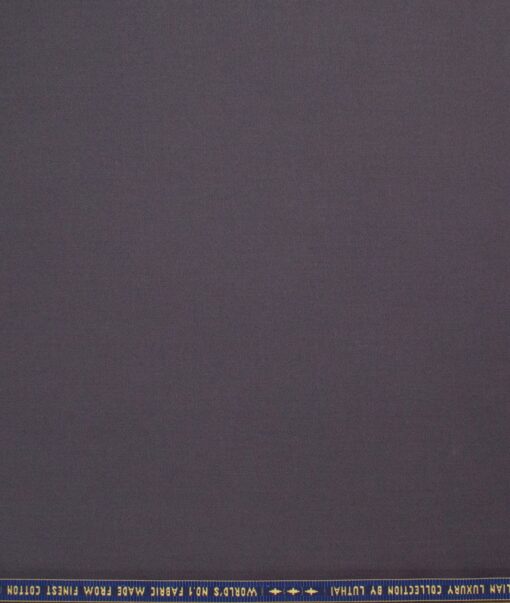 Luhtai  Cotton Solids Shirting Fabric (Dark Grey)