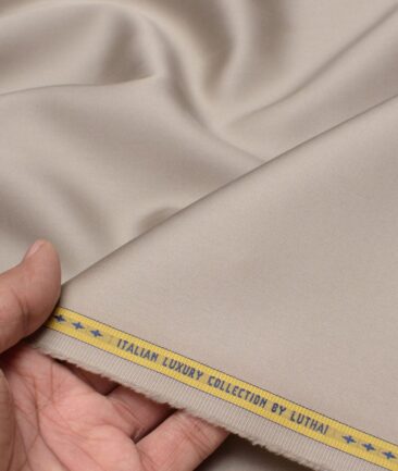 Luhtai  Cotton Solids Shirting Fabric (Soft Amber Brown)