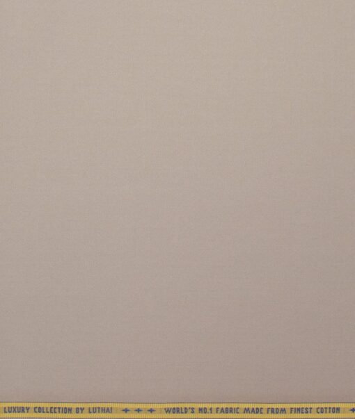 Luhtai  Cotton Solids Shirting Fabric (Soft Amber Brown)