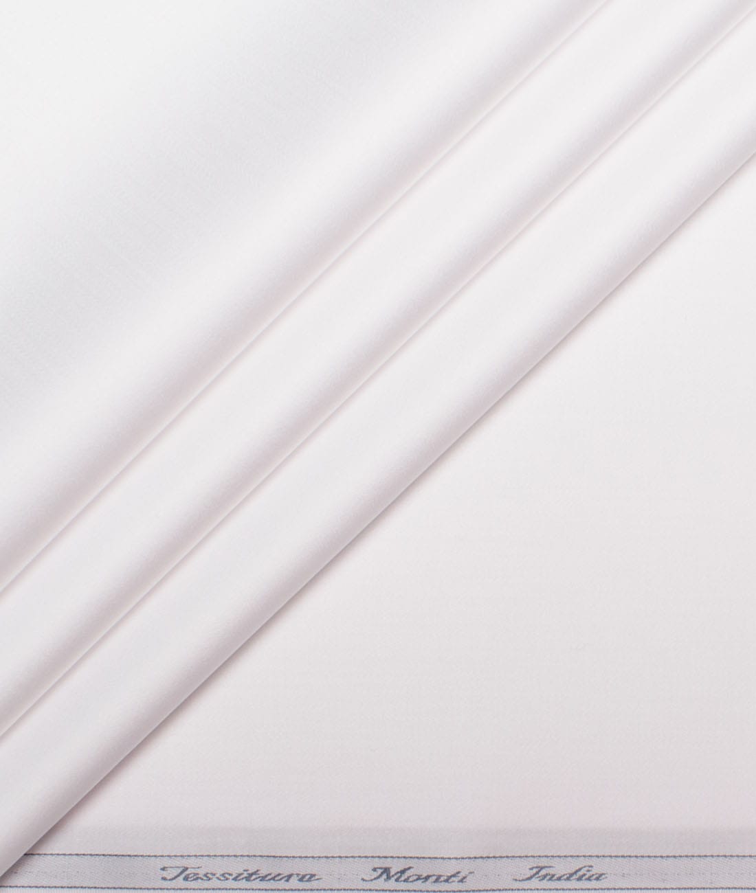 Tessitura Monti 2 Ply 70's Giza Cotton Solids Shirting Fabric (White) Tessitura Monti 2 Ply 70's Giza Cotton Solids Shirting Fabric (White)