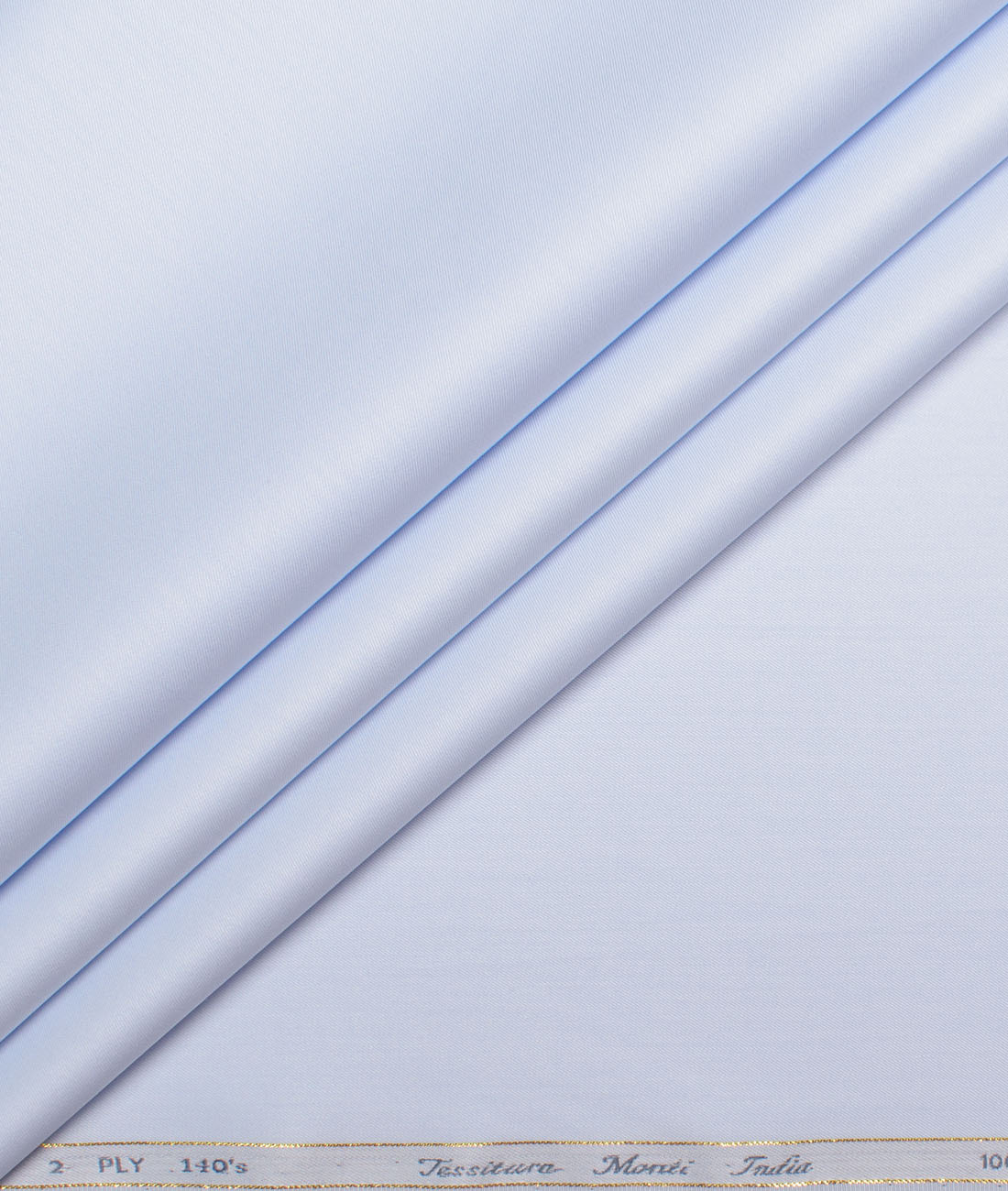 Tessitura Monti 2 Ply 140's Supima Cotton Solids Shirting Fabric (Sky Blue) Tessitura Monti 2 Ply 140's Supima Cotton Solids Shirting Fabric (Sky Blue)
