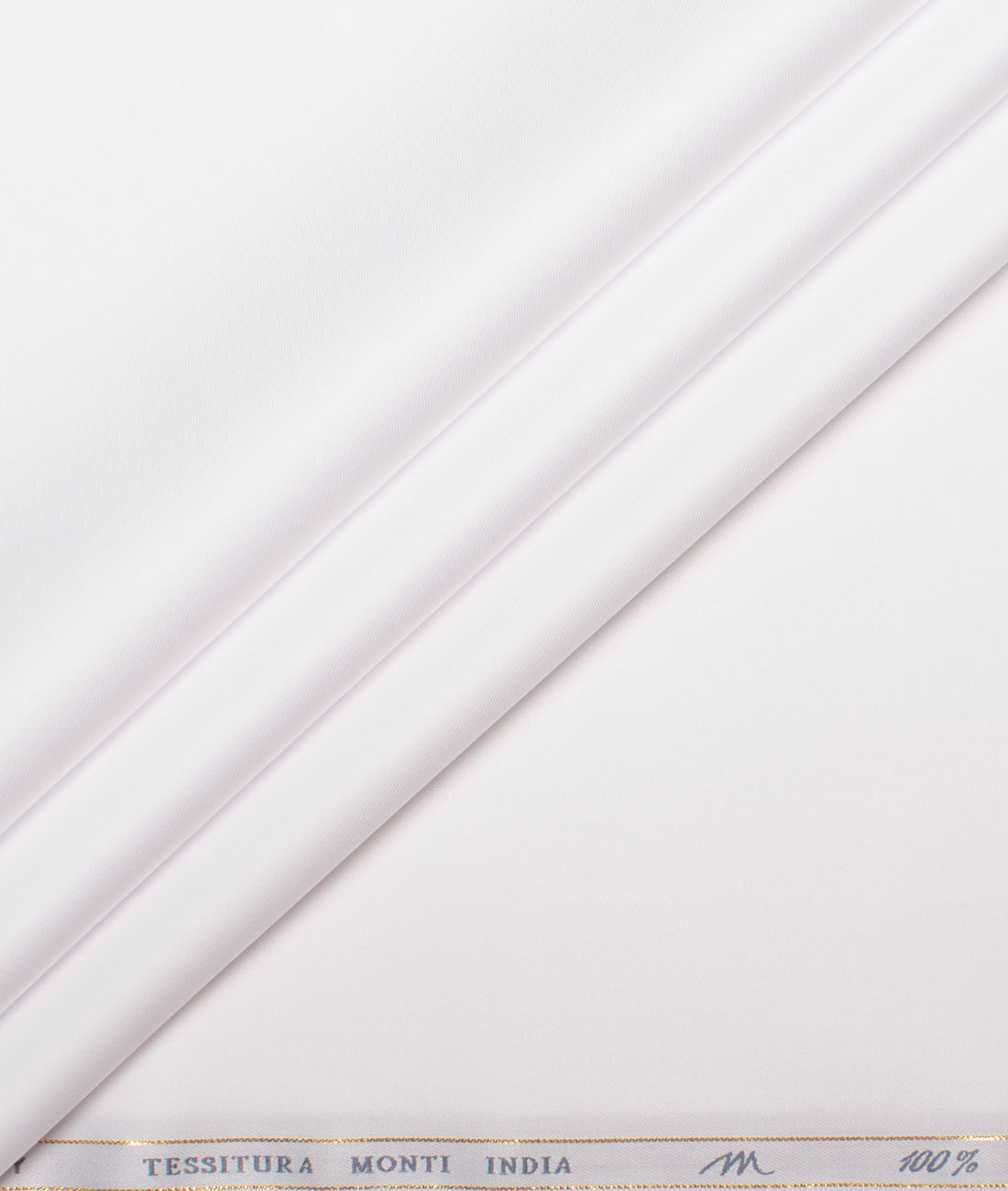 Tessitura Monti 2 Ply 140’s Supima Cotton Solids Shirting Fabric (White) Tessitura Monti 2 Ply 140's Supima Cotton Solids Shirting Fabric (White)