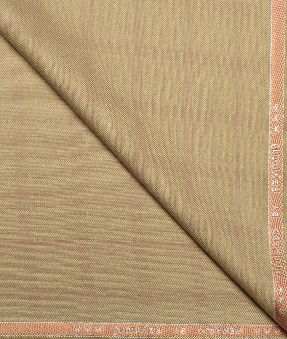 Raymond Checks Poly Viscose Suiting Fabric (Khakhi) Raymond Checks Poly Viscose Suiting Fabric (Khakhi)