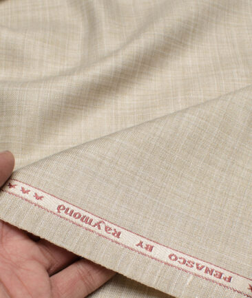 Raymond  Self Design Poly Viscose Suiting Fabric (Soft Amber Beige)