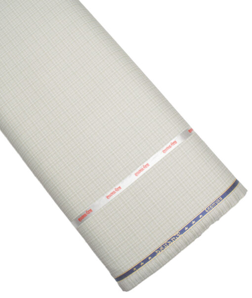 Raymond  Checks Poly Viscose Suiting Fabric (Pistachios Green)