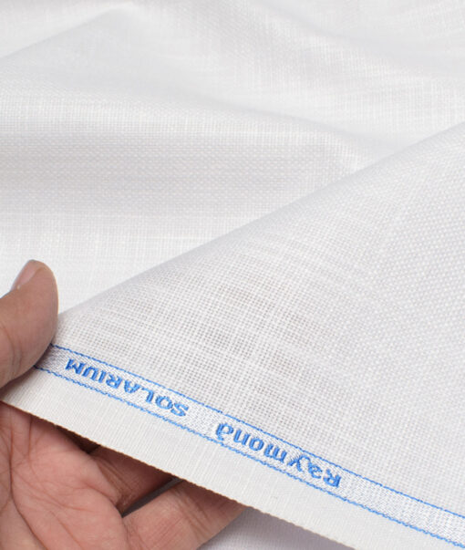 Raymond  Self Design Poly Viscose Suiting Fabric (White)