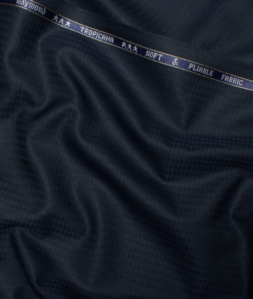Raymond  Self Design Poly Viscose Suiting Fabric (Dark Navy Blue)