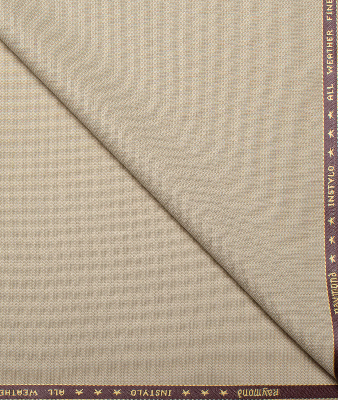 Raymond Structured Poly Viscose Suiting Fabric (Beige) Raymond Structured Poly Viscose Suiting Fabric (Beige)