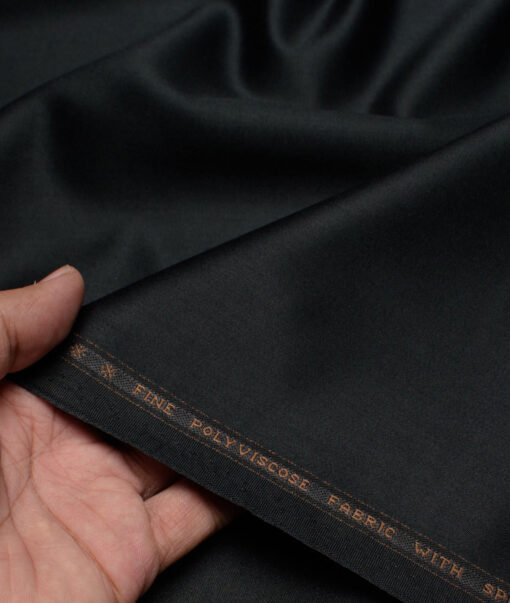 Raymond  Solids Poly Viscose Suiting Fabric (Black)