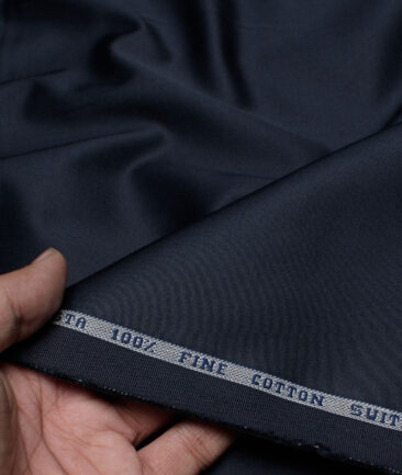 Raymond  Solids Pure Cotton Suiting Fabric (Dark Navy Blue)