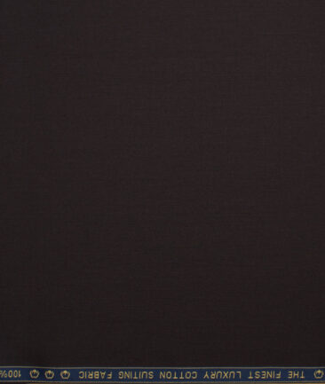 Vercelli Italy  Solids Supima Cotton Stretchable Suiting Fabric (Dark Brown)