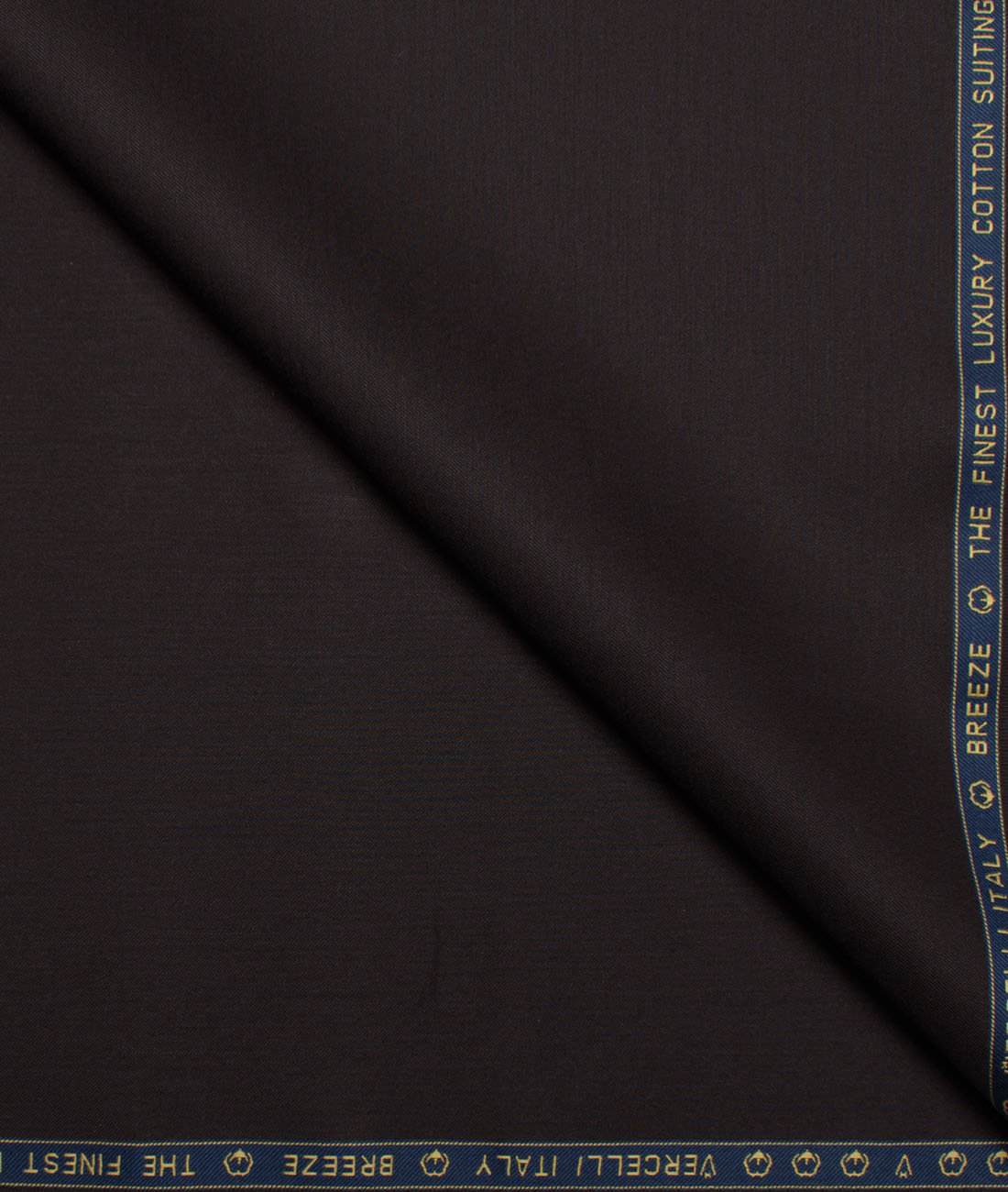 Vercelli Italy Solids Supima Cotton Stretchable Suiting Fabric (Dark Brown) Vercelli Italy Solids Supima Cotton Stretchable Suiting Fabric (Dark Brown)