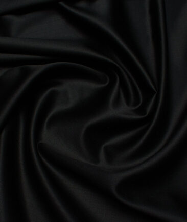 Cavalero Italy Super 150's Solids 95% Wool Suiting Fabric (Jet Black)