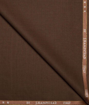 J.Hampstead Super 100's Solids 20% Wool Suiting Fabric (Copper Brown)