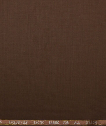 J.Hampstead Super 100's Solids 20% Wool Suiting Fabric (Copper Brown)