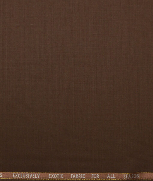 J.Hampstead Super 100's Solids 20% Wool Suiting Fabric (Copper Brown)