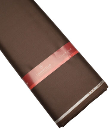 J.Hampstead Super 100's Solids 20% Wool Suiting Fabric (Copper Brown) - Image 5