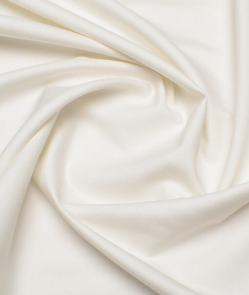 J.Hampstead Super 100's Solids 20% Wool Suiting Fabric (Cream)
