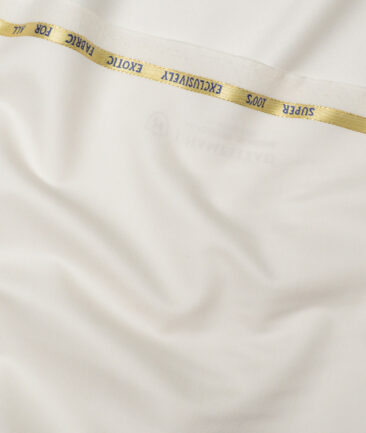 J.Hampstead Super 100's Solids 20% Wool Suiting Fabric (Cream)