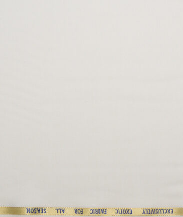 J.Hampstead Super 100's Solids 20% Wool Suiting Fabric (Cream)