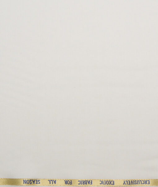 J.Hampstead Super 100's Solids 20% Wool Suiting Fabric (Cream)
