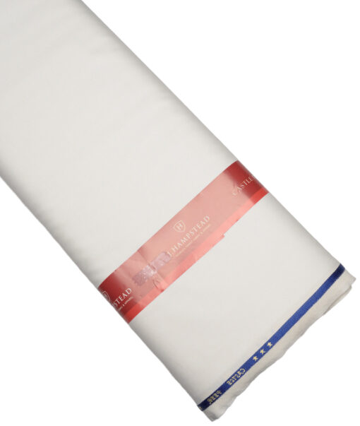 J.Hampstead Super 100's Solids 20% Wool Suiting Fabric (Cream) - Image 6