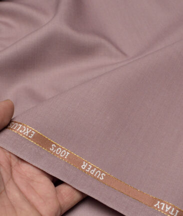 J.Hampstead Super 100's Solids 20% Wool Suiting Fabric (Light Mauve)