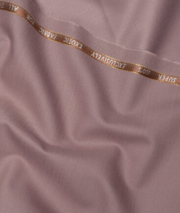 J.Hampstead Super 100's Solids 20% Wool Suiting Fabric (Light Mauve)