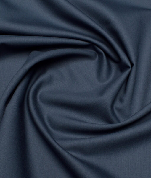 J.Hampstead Super 100's Solids 20% Wool Suiting Fabric (Marble Blue)