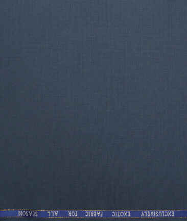 J.Hampstead Super 100's Solids 20% Wool Suiting Fabric (Marble Blue)