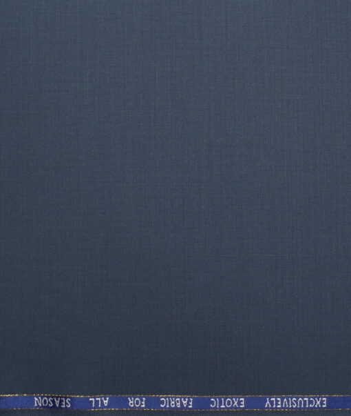 J.Hampstead Super 100's Solids 20% Wool Suiting Fabric (Marble Blue)