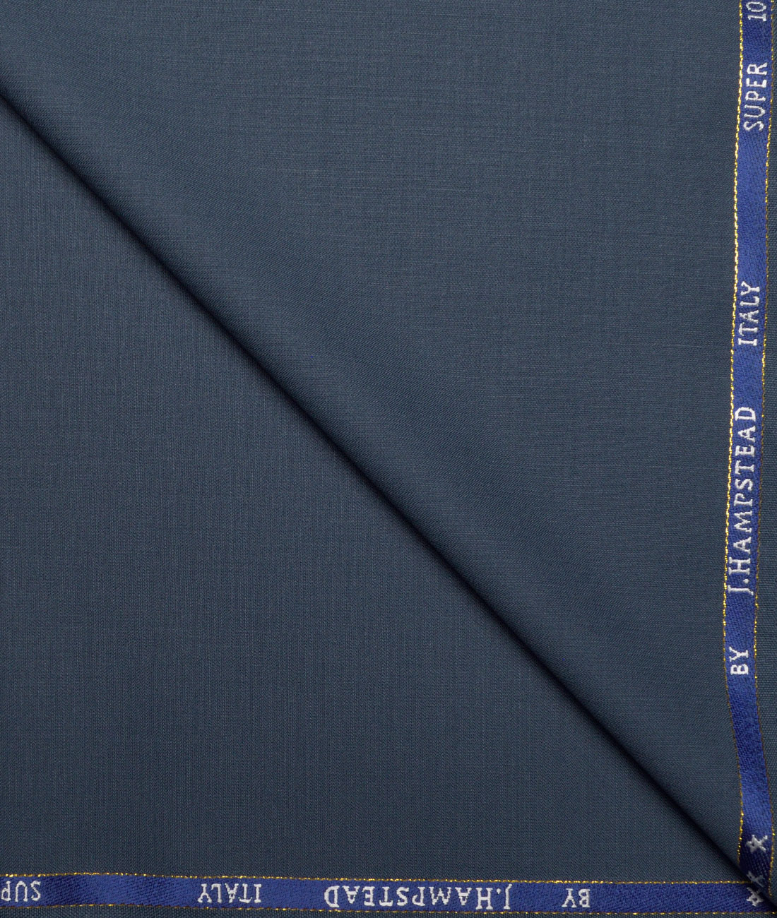 J.Hampstead Super 100's Solids 20% Wool Suiting Fabric (Marble Blue) J.Hampstead Super 100's Solids 20% Wool Suiting Fabric (Marble Blue)