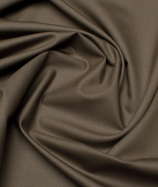 J.Hampstead Super 100's Solids 20% Wool Suiting Fabric (Sand Dune Brown)