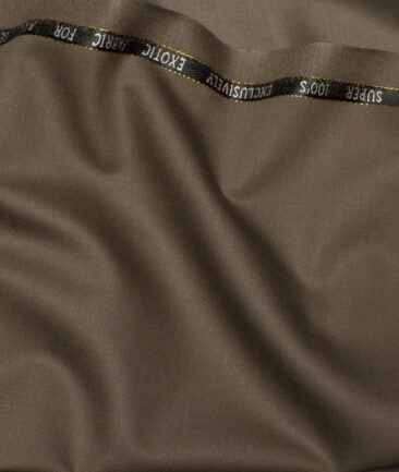 J.Hampstead Super 100's Solids 20% Wool Suiting Fabric (Sand Dune Brown)