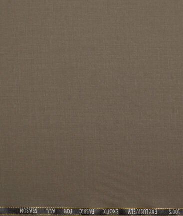 J.Hampstead Super 100's Solids 20% Wool Suiting Fabric (Sand Dune Brown)
