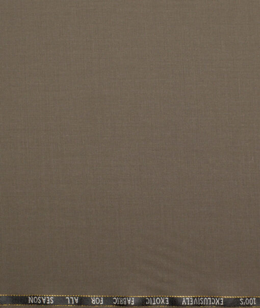 J.Hampstead Super 100's Solids 20% Wool Suiting Fabric (Sand Dune Brown)