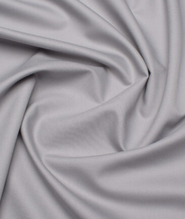 J.Hampstead Super 100's Solids 20% Wool Suiting Fabric (Silver Grey)